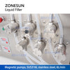 ZONESUN ZS-MP5000 Semi-automatic 6 Nozzles Magnetic Pump Liquid Filling Machine