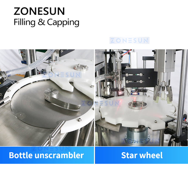 ZONESUN ZS-AFC24 Automatic Piston Pump Liquid Filling Capping Machine