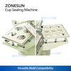 ZONESUN ZS-KCS5 Manual Cup Sealer Machine for Plastic Cups Milk Tea Coffee & Yogurt Shops Fast Heat Sealing with Adjustable Molds