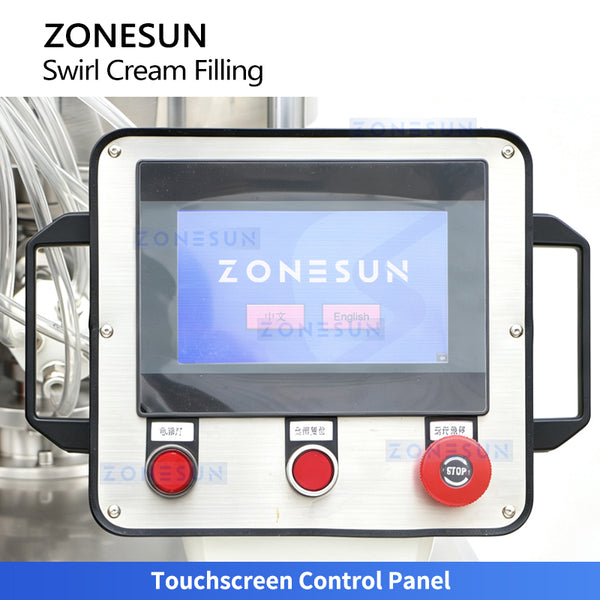 ZONESUN ZS-RSV4L Semi-Automatic Multi-color Swirl Cream Filling Machine