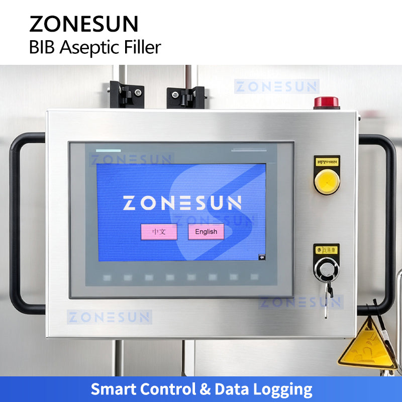 ZONESUN ZS-BIB210 Automatic Aseptic Bag-in-Box Filling Machine for Juice Dairy Sauce and Liquid Food Products 2-25L BIB Bags