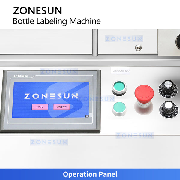 ZONESUN ZS‑TB500 Double Side Round Bottle Labeling Machine with Coder