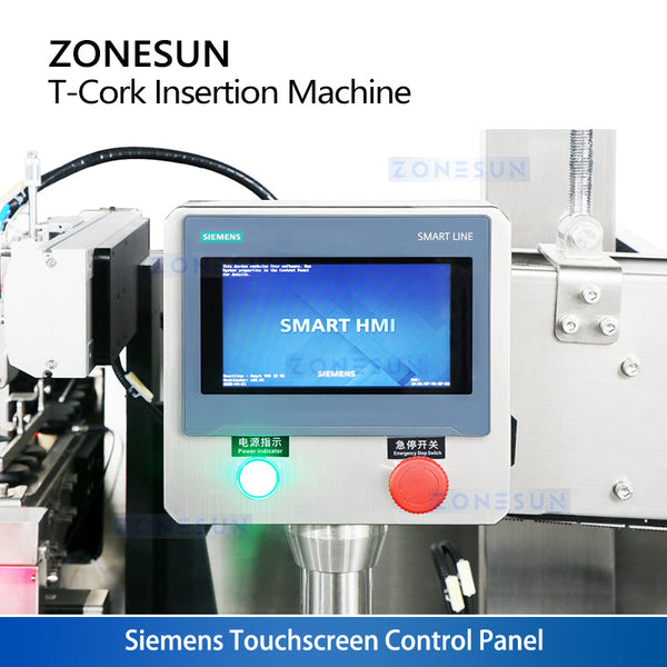 ZONESUN ZS-XG21U Automatic Bar Top T-Corking Machine for Spirits Bottling Lines with Vibratory Feeder