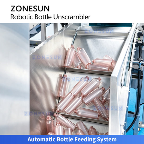ZONESUN ZS-LPR40 Automatic Robotic Bottle Unscrambler with Vision System