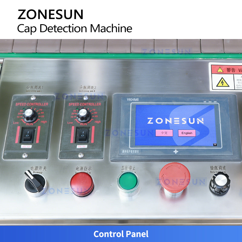 ZONESUN ZS-MD2 Automatic Defective Bottle Cap Detection and Rejection Machine