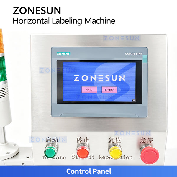 ZONESUN ZS-TBRH200 Automatic Horizontal Labeling Machine for Ampoules Vials and Small Bottles
