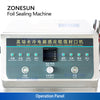 ZONESUN ZS-FK5000 Water Cooled Bottle Sealing Machine control panel