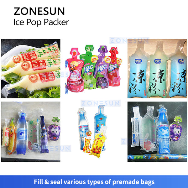 ZONESUN ZS-FS8 Ice Pop Packer Stick Filling Sealing Machine