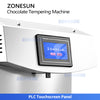 ZONESUN ZS-CG25 Automatic Chocolate Tempering Machine 25L for Chocolate Molding Enrobing and Small Production