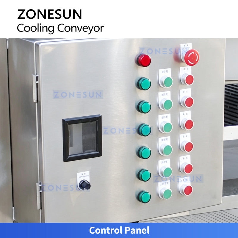 ZONESUN ZS-CT5 Industrial Air Cooling Mesh Belt Conveyor for Roasted Nuts Fried Foods and Food Processing Lines