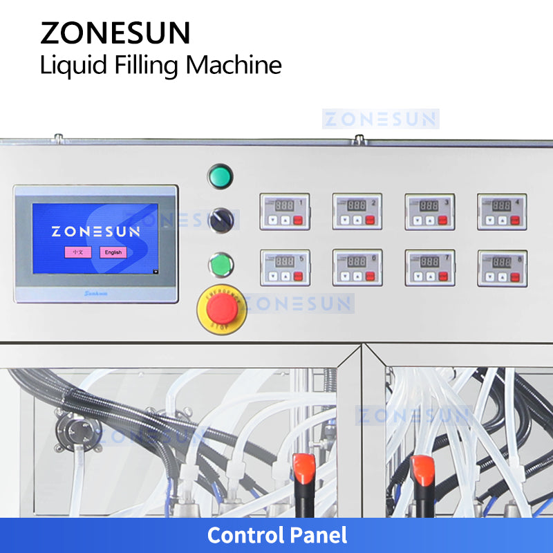 ZONESUN ZS-YTMP80D filling machine control panel with pump controls
