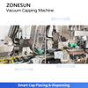 ZONESUN ZS-AFK180 Automatic Continuous Metal Lug Caps Vacuum Capping Machine For Twist‑off Caps