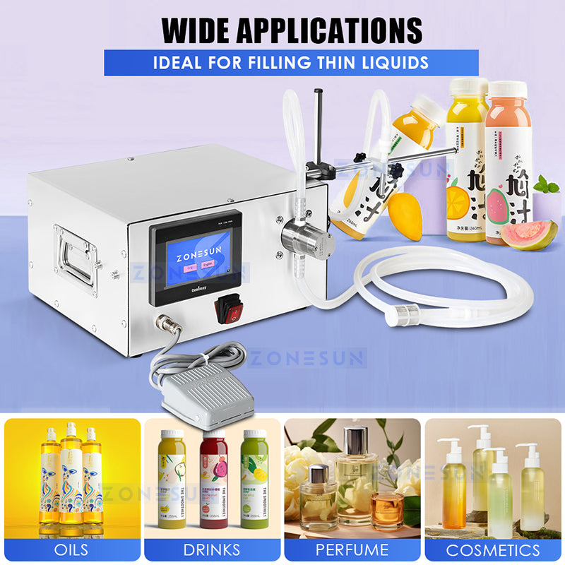 ZONESUN ZS-MPZ1 Semi Automatic Magnetic Pump Liquid Filling Machine