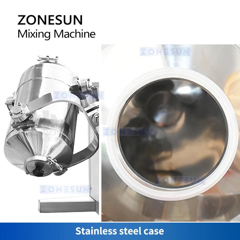 ZONESUN ZS-SBH10 3D Dry Powder & Granule Mixing Machine