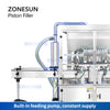 ZONESUN ZS-YT12T-12PX 12 Nozzles Servo Motor Paste Filling Machine With Feeding Pump