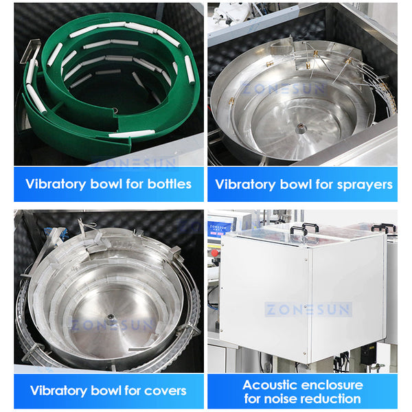 ZONESUN ZS-AFC21 Automatic Perfume Peristaltic Pump Liquid Spray Bottle Filling Capping Machine