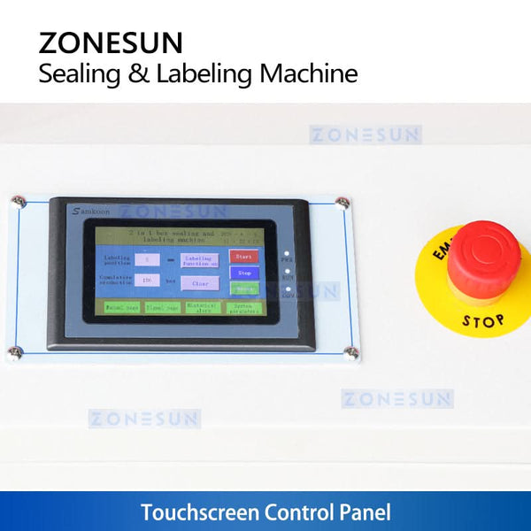 ZONESUN ZS-FKC4650S Automatic Carton Sealing and Side Labeling Machine for End-of-Line Packaging