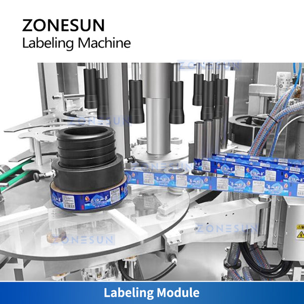 ZONESUN ZS-CYXR12 Automatic Hot Melt Glue Film Round Bottle Labeling Machine
