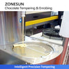 ZONESUN ZS-CG30 Automatic Chocolate Enrober and Tempering Machine for Bakery Products