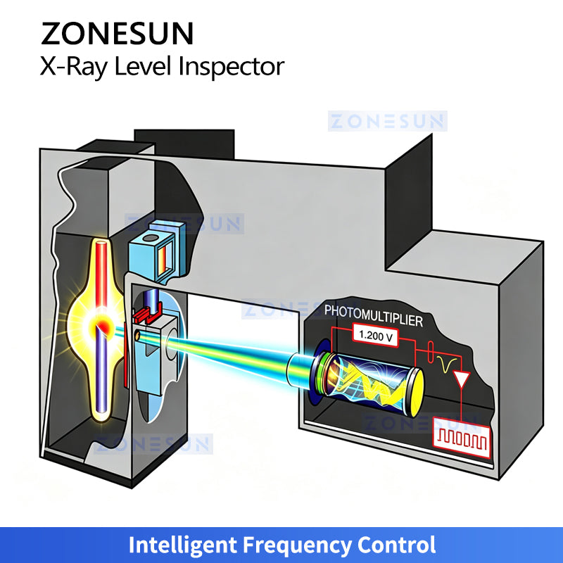 ZONESUN ZS-FA3012 Automatic X-ray Liquid Level Inspection Machine for Bottles and Cans