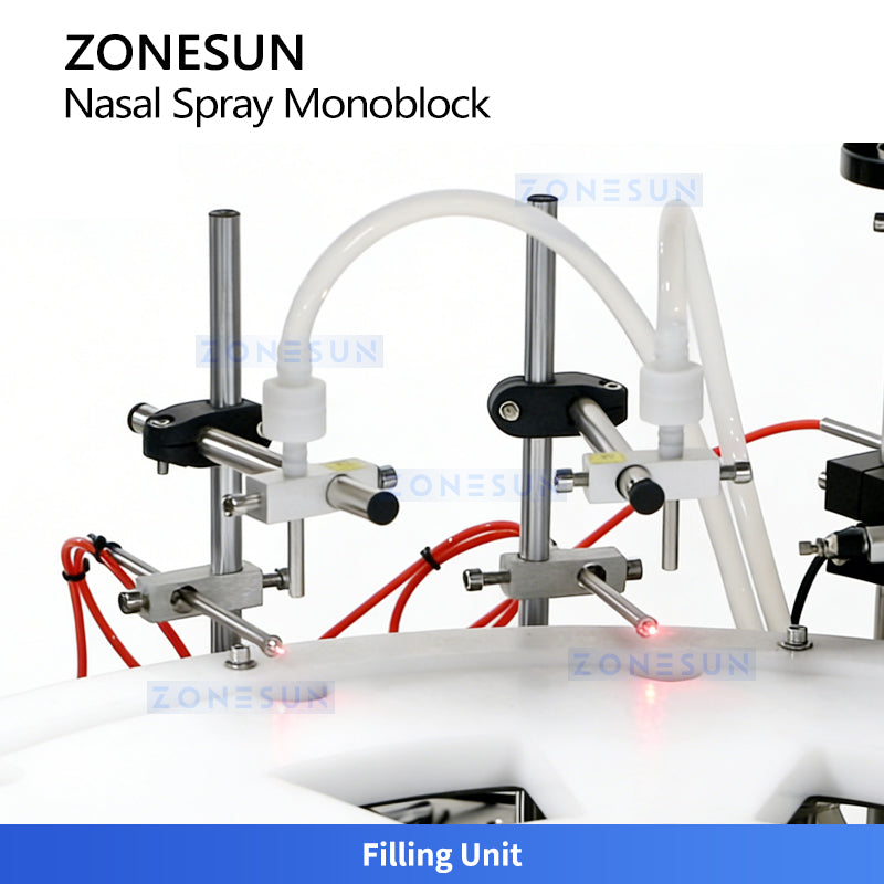 ZONESUN ZS-AFC62 Automatic 10–200 ml Nasal Spray Filling and Capping Machine