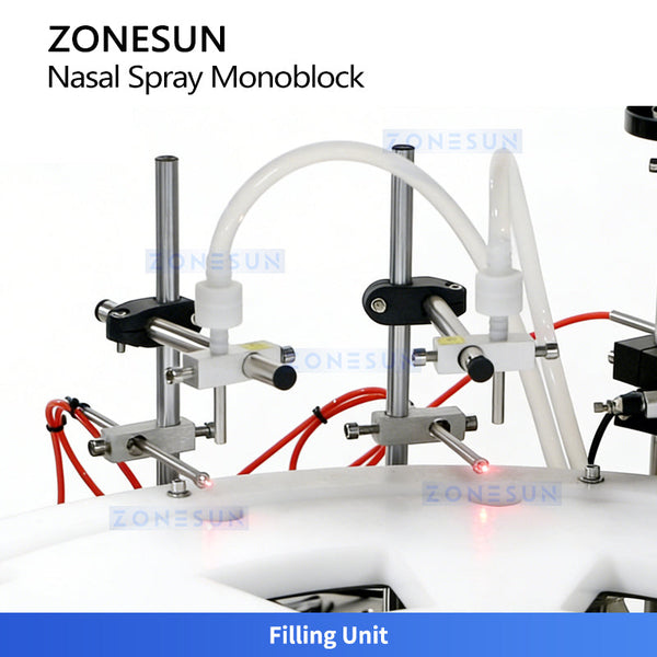 ZONESUN ZS-AFC62 Automatic 10–200 ml Nasal Spray Filling and Capping Machine