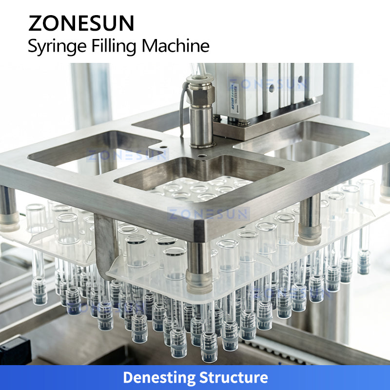 ZONESUN ZS-AFY2 Automatic Double Head Prefilled Syringe Filling and Stoppering Machine for Pharmaceutical and Cosmetic Sterile Liquid Filling