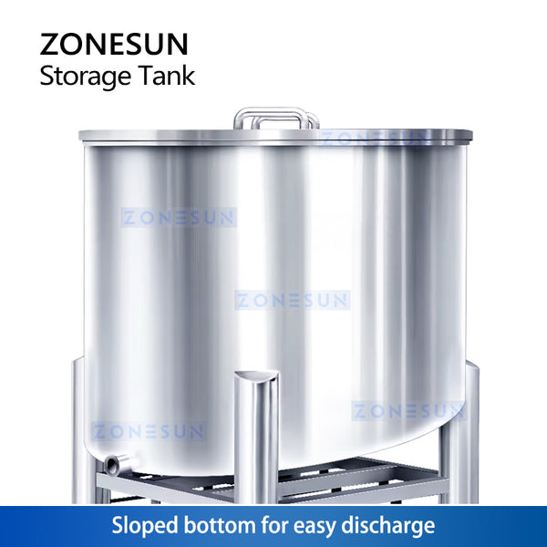 ZONESUN ZS-ST1500L Stainless Steel Storage Tank Material Hopper