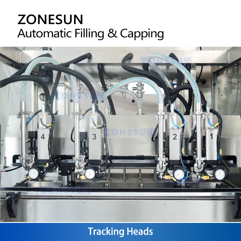 ZONESUN ZS-AFC24VT Automatic Tracking Filling and Capping Machine For Household & Cosmetic Product