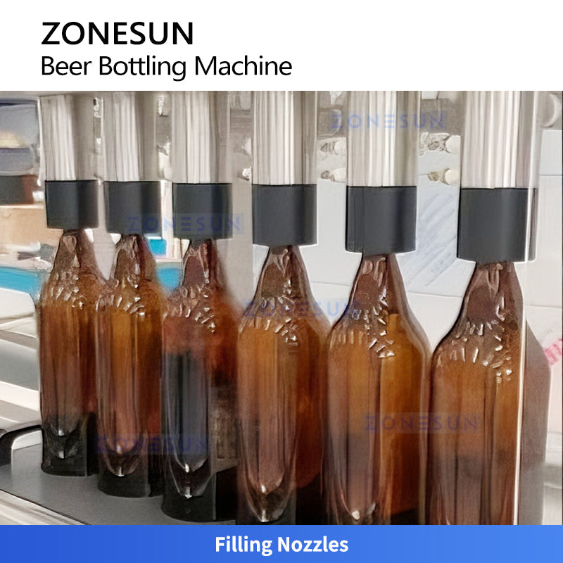 ZONESUN ZS-CFC5 Semi-Automatic Beer Bottle Vacuum Filling and Capping Machine