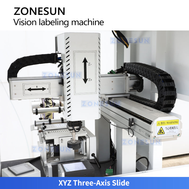ZONESUN ZS-STB3 Automatic Vision Positioning Cap Labeling Machine for Perfume Bottles