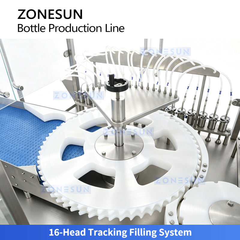 ZONESUN ZS-FAL180V20 Automatic Tube-shaped Bottle Filling, Capping, Labeling & Coding Production Line