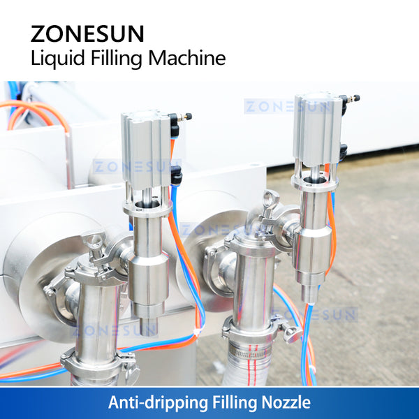 ZONESUN ZS-YTFS2 Máquina neumática de llenado de líquidos con 2 boquillas de pie
