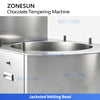 ZONESUN ZS-CG25 Automatic Chocolate Tempering Machine 25L for Chocolate Molding Enrobing and Small Production