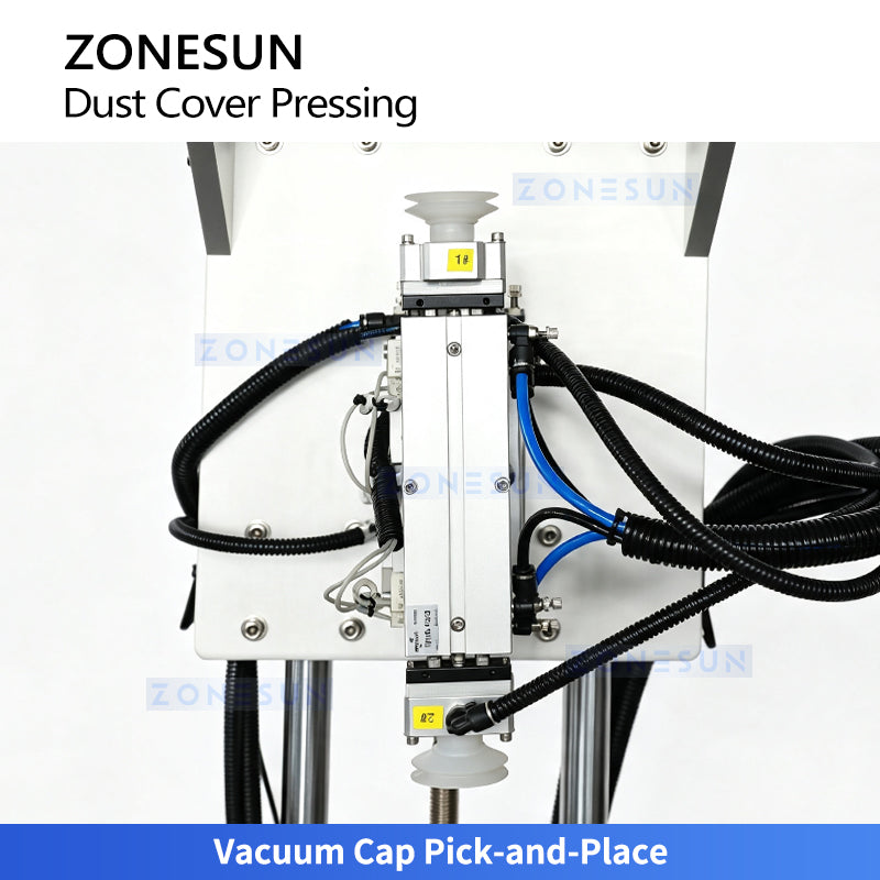 ZONESUN ZS-VTYG03 Automatic Large Bottle Overcap Pressing Machine with Vacuum Cap Placement