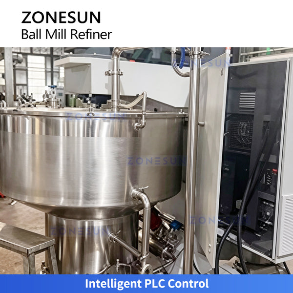 ZONESUN ZS-BM150 Industrial Vertical Chocolate Ball Mill Refiner for Chocolate Cocoa Paste and Nut Butter Grinding