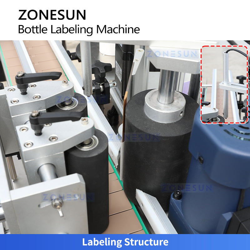 ZONESUN ZS‑TB500 Double Side Round Bottle Labeling Machine with Coder