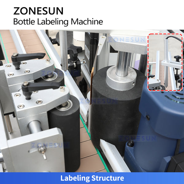 ZONESUN ZS‑TB500 Double Side Round Bottle Labeling Machine with Coder