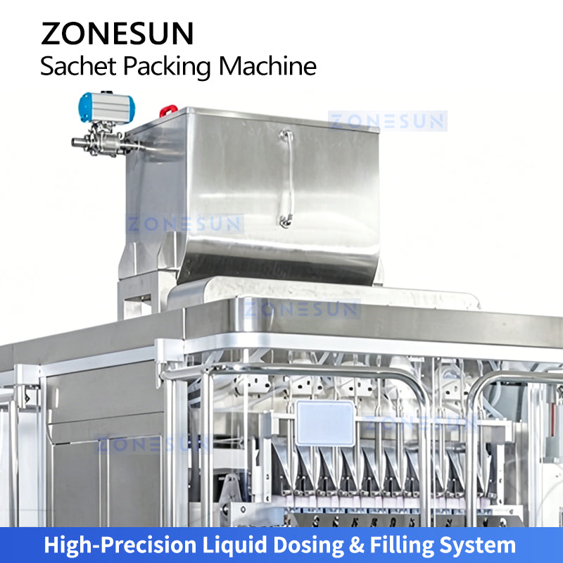 ZONESUN ZS-520BY Multi-Lane VFFS Stick Pack Machine for Liquid Sachet Packaging