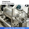 ZONESUN ZS-ZJ02 Fruit Pulper Machine Automatic Double Stage Pulping Equipment for Juice & Puree Production