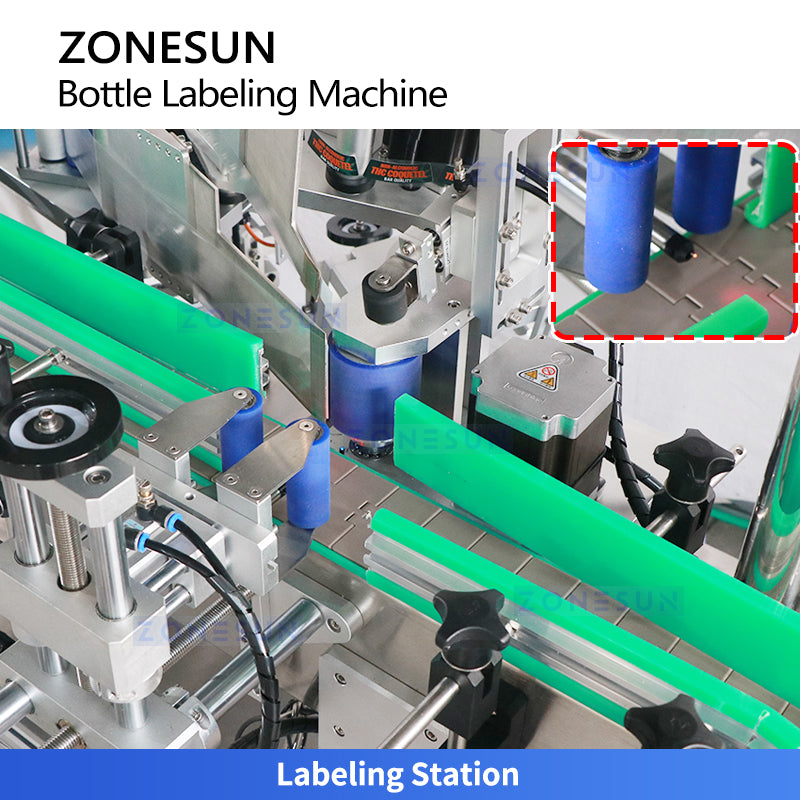 ZONESUN ZS-TB822L2 Automatic Wine and Beer Bottle Labeling Machine
