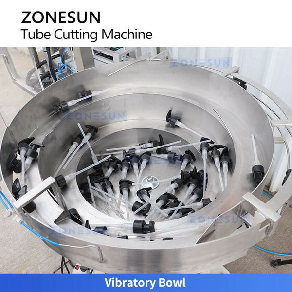 ZONESUN Fully Automatic ZS-JG25 V‑Cut Tube Cutting Machine for Cosmetic Pump Tubes & Sprayer Tubes | Industrial Tube Cutter