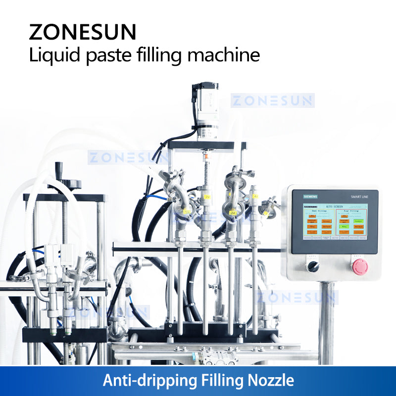 ZONESUN ZS-SVYT4D Dual-System Liquid & Paste Filler for Cosmetics & Food Packaging