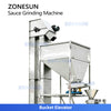 ZONESUN ZS-YM80 Industrial Two-Stage Nut Butter Grinding Machine with Bucket Elevator for Peanut Butter Cocoa Paste Tahini Production