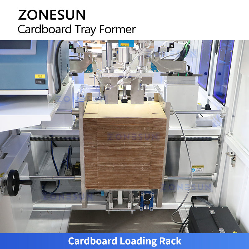 ZONESUN ZS-CSPM4T Automatic Corrugated Tray Former Erector with Hot Melt Glue Sealing