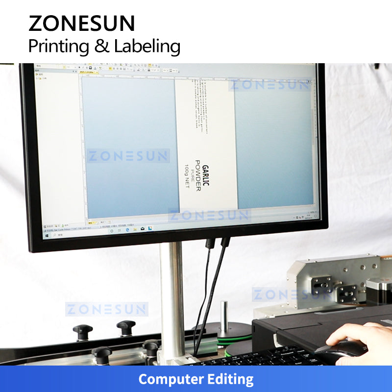 Square Bottle Labeling & Printing Machine