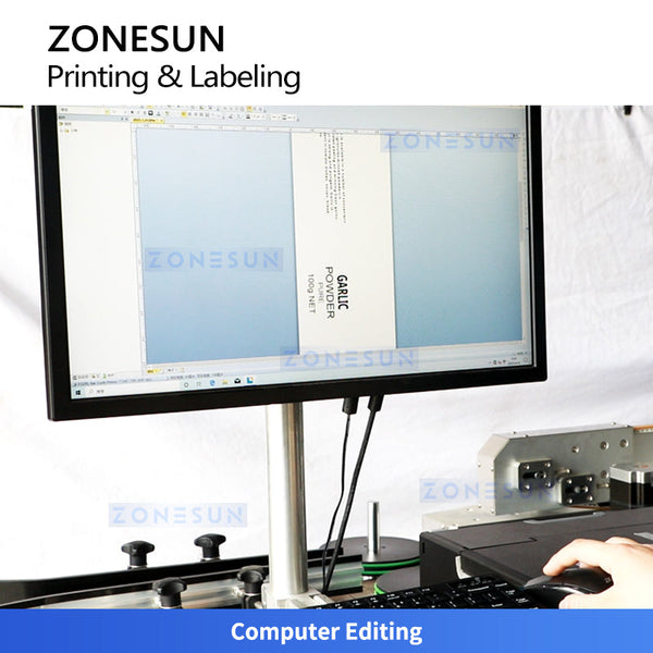 Square Bottle Labeling & Printing Machine