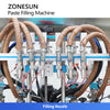 ZONESUN ZS-YT6T-6PXH Servo Piston Paste Filling Machine for Hot Sauce Jam Viscous Products