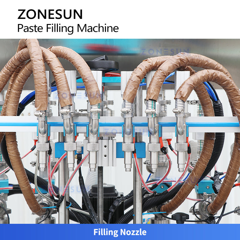 ZONESUN ZS-YT6T-6PXH Servo Piston Paste Filling Machine for Hot Sauce Jam Viscous Products