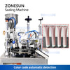 ZONESUN ZS-HX006SS Automatic 2 Nozzles Ceramic Pump Paste Tube Filling Ultrasonic Sealing Machine